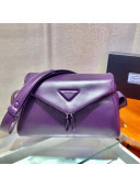 Prada Signaux Lambskin Shoulder Bag 1BC165 Purple 2021