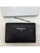 Balen...ga Grained Calfskin Everyday Card Holder Black 2017