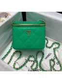 Chanel Mini Vanity with Classic Chain AP1340 Green 2020