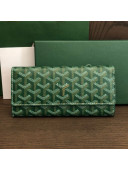 Goyard Long Flap Wallet Green 2021