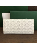 Goyard Long Flap Wallet White 2021