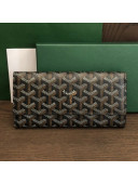 Goyard Long Flap Wallet Black 2021