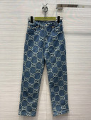 Gucci GG Denim Pants Blue 2022 031277