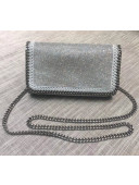 Stella McCartney Falabella Cross Body Bag 22cm with Diamond-cut Light Grey 2018