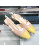 Chanel Flat Slingbacks Ballerina G31319 Yellow 2019