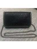 Stella McCartney Falabella Cross Body Bag 22cm with Diamond-cut Black 2018