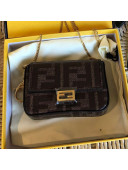 Fendi FF Canvas Nano Baguette Chain Bag/Charm 2019