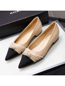 Chanel Suede Kidskin Ballerinas with Pearl Knot Charm G36391 Nude 2021