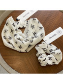 Chanel CC Print Headband/Hair Ring Accessory White 2021