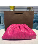 Bottega Veneta LargeThe Pouch Oversized Clutch in Woven Lambskin Pink 2019