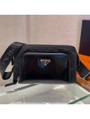 Prada Re-Nylon and Leather Shoulder Bag 2VH130 Black 2021