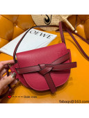 Loewe Mini Gate dual bag in Grain Calfskin Raspberry Red 2021 TOP