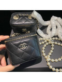 Chanel Lambskin Small Vanity with Pearl AS2581 Black 2022