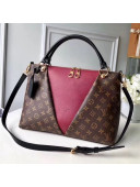 Louis Vuitton Monogram Canvas & Calfskin V Tote MM Bag M43949 Bordeaux 2018