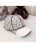 Fendi FF Califor Baseball Hat White 2020