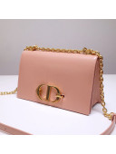 Dior 30 Montaigne CD Flap Bag Smooth Calfskin Pink 2019