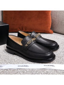 Chanel Shiny Calfskin Loafers G37430 Black 2021 