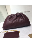 Bottega Veneta The Large Pouch Clutch in Woven Lambskin Burgundy 2020