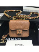 Chanel Quilting Lambskin Mini Waist Bag Brown 2019