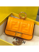 Fendi FF Lambskin Nano Baguette Charm Orange 2021