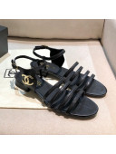 Chanel Lambskin Strap Sandals G36958 Black 2021