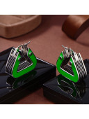 Bottega Veneta Triangle Earrings Green 2021