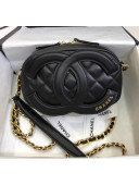 Chanel Lambskin Camera Case Clutch Bag With Big CC Logo AS1757 Black 2020