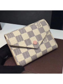 Louis Vuitton Victorine Wallet Damier Azur Canvas Pink