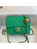 Chanel Lambskin & Gold-Tone Metal Flap Bag AS1786 Green 2020 TOP