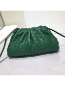 Bottega Veneta The Mini Pouch Crossbody Bag in Woven Lambskin Racing Green 2020 02