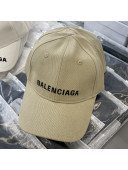 Balenciaga Logo Canvas Baseball Hat Beige 2021 16