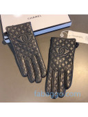 Chanel Quilted CC Lambskin and Cashmere Gloves 07 Black 2020