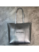 Balenciaga Everyday XS Logo Shopping Tote Silver 2019