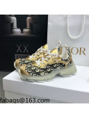 Dior Vibe Sneakers in Oblique Mesh and Gold-Tone Leather 2021 