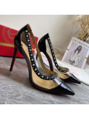 Christian Louboutin Leopard Print Studded Pumps Black 2021