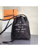 Louis Vuitton x Hiroshi Fujiwara Monogram Eclipse Canvas Cabas Light Drawstring Nano Bag 