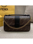 Fendi Leather and Fabric Double F Bag Black 2018