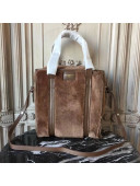 Balen...ga Bazar Shearling Small Shopper Bag S Brown 2017