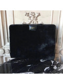 Balen...ga Shearling Bazar Pouch Bag Black 2017