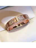 Cartier Paved Crystal Ring Rose Gold 2019