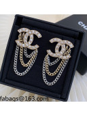 Chanel CC Tassel Earrings AB7062 Silver/Gold 2021 100858