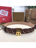 Burberry Monogram Print Belt 35mm with B Buckle 2019