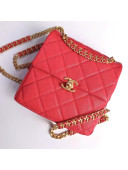 Chanel Grained Calfskin Backpack AS3108 Red 2022