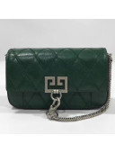 Givenchy Mini Pocket Bag in Diamond Quilted Leather Green 2018