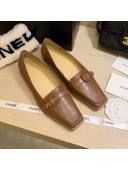 Chanel Vintage Calfskin Ballerinas with Buckle Brown 2021