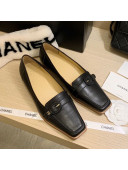 Chanel Vintage Calfskin Ballerinas with Buckle Black 2021