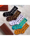 Louis Vuitton Monogram Mid-High Socks 5 Colors 2021