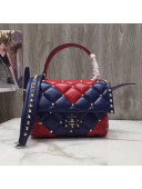 Valentino Medium V Inlay Candystud Stripes Top Handle Bag Red/Blue 2018