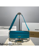 Jacquemus Le Ciuciu Suede Long Shoulder Strap Bag Turquoise Blue 2021