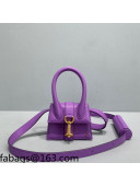 Jacquemus Le Chiquito Montagne Leather Mini Bag Purple 2021